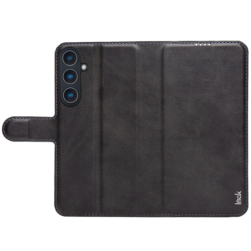 IMAK For Samsung Galaxy S24+ Case PU Leather Wallet Flip Phone Cover Folding Stand IMAK For Samsung Galaxy S24+ Case PU Leather Wallet Flip Phone Cover Folding Stand
